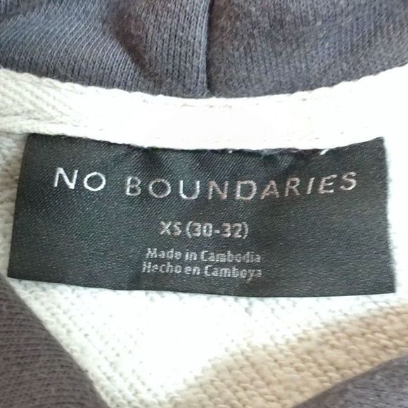No Boundaries Pullover Hoodie, Long Sleeve, Women's, Size XS 30-32 - Picture 3 of 3